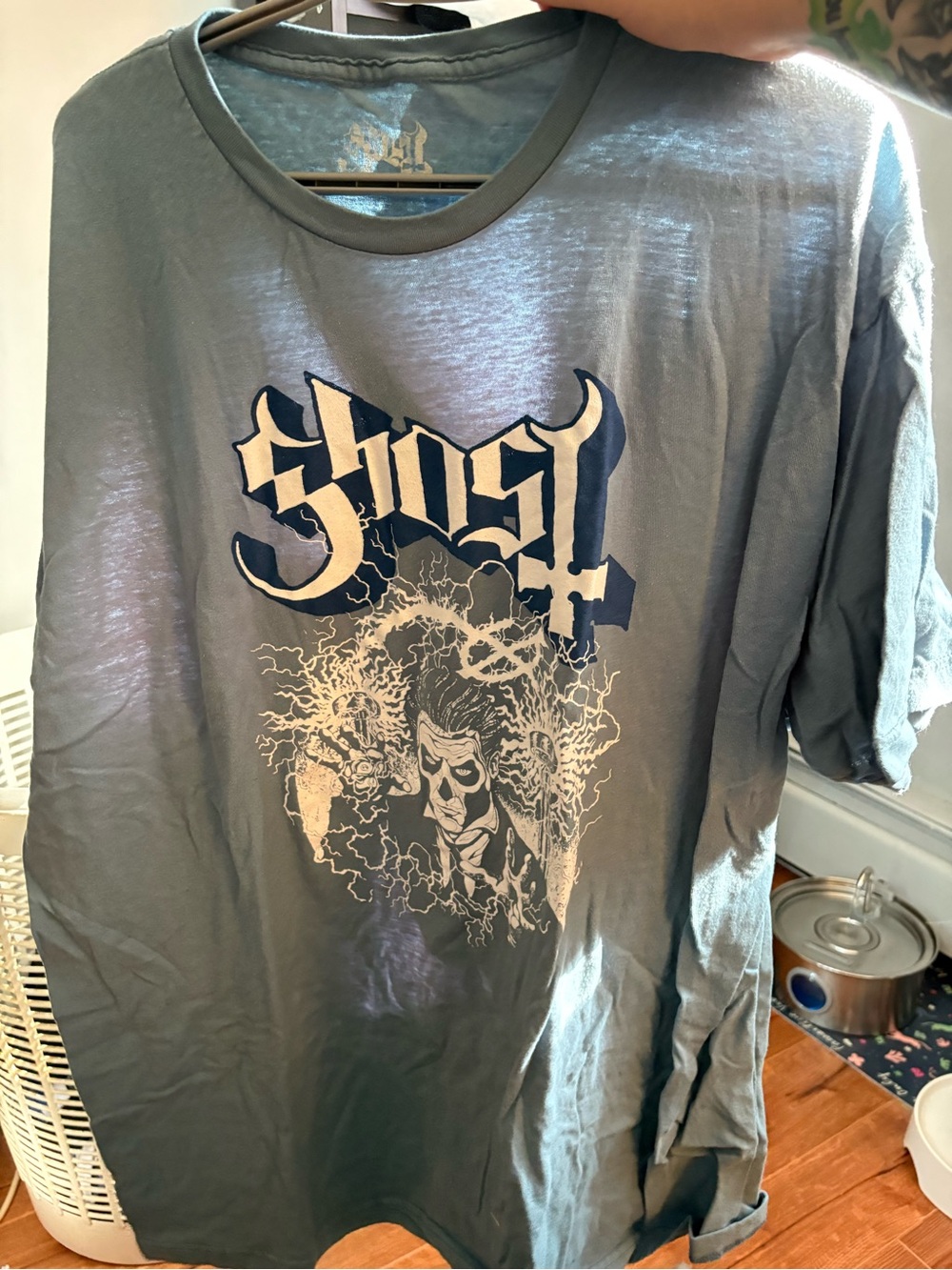 Blue Hot Topic Ghost Tee
